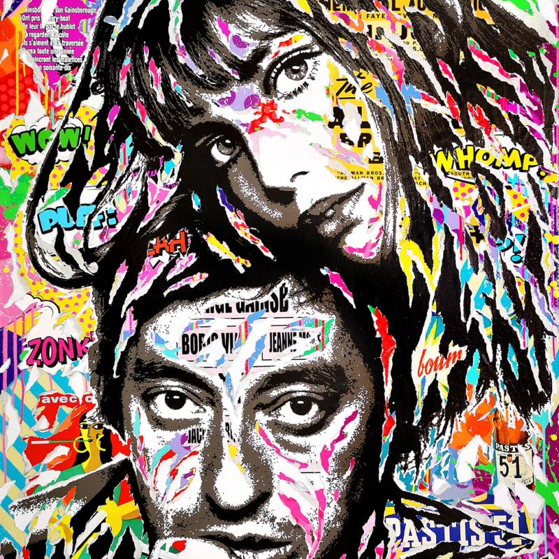 JANE-&-SERGE-114x162-by-Jo-Di-Bona-2022-technique-mixte-sur-toile